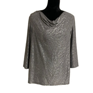 Easywear by Chico’s silver blouse size 2